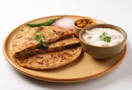 Stuffed Paratha with Curd